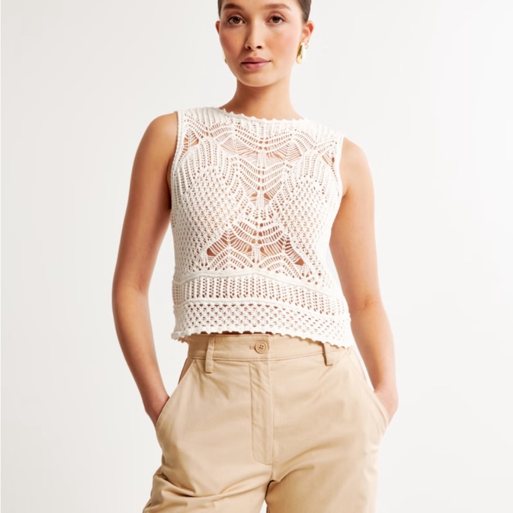 Abercrombie Macrame-Inspired Crew Tank